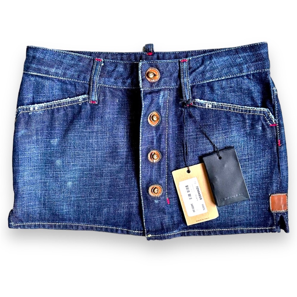 NWT DSQUARED2 Oxygene Jean Mini Skirt
